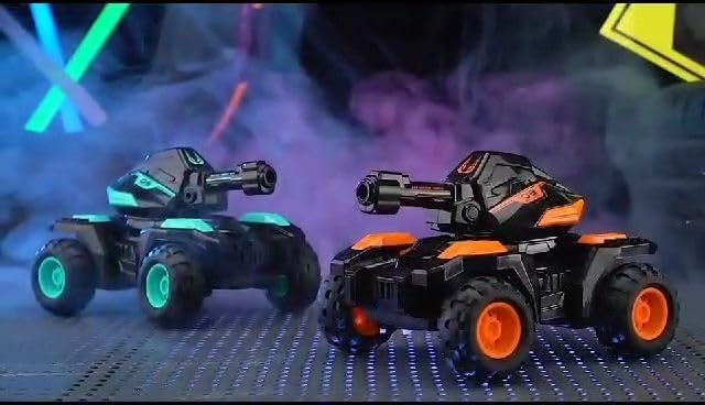 RC Tank Shooting Water Bullets Monster Truck with LED Light Remote Control Car