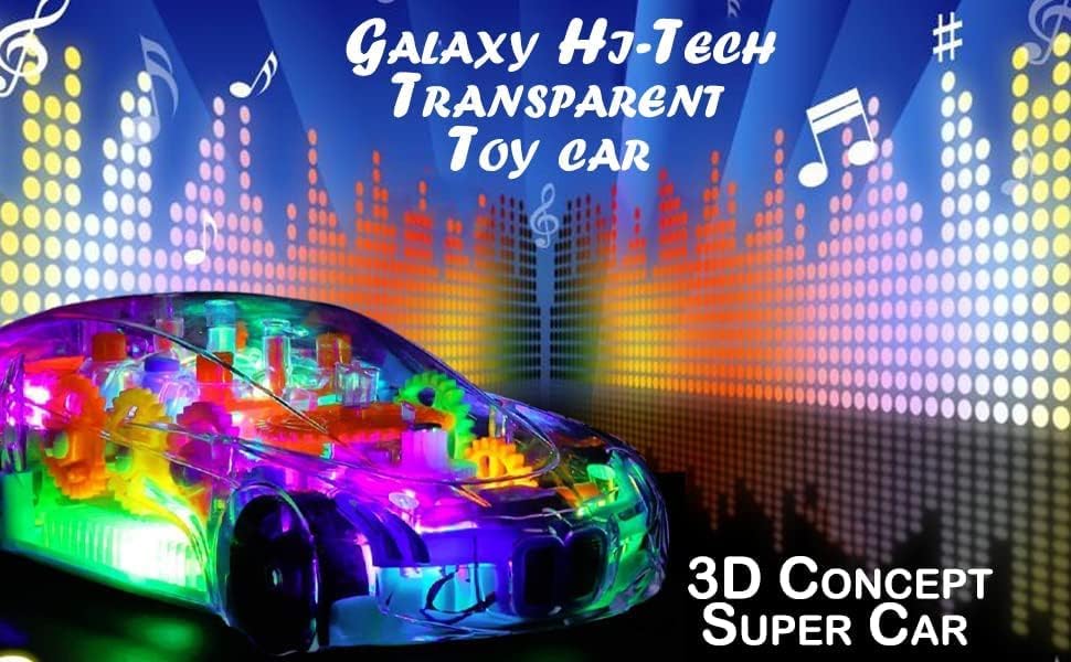 Transparent 3D Concept Super Car Toy for Kids
