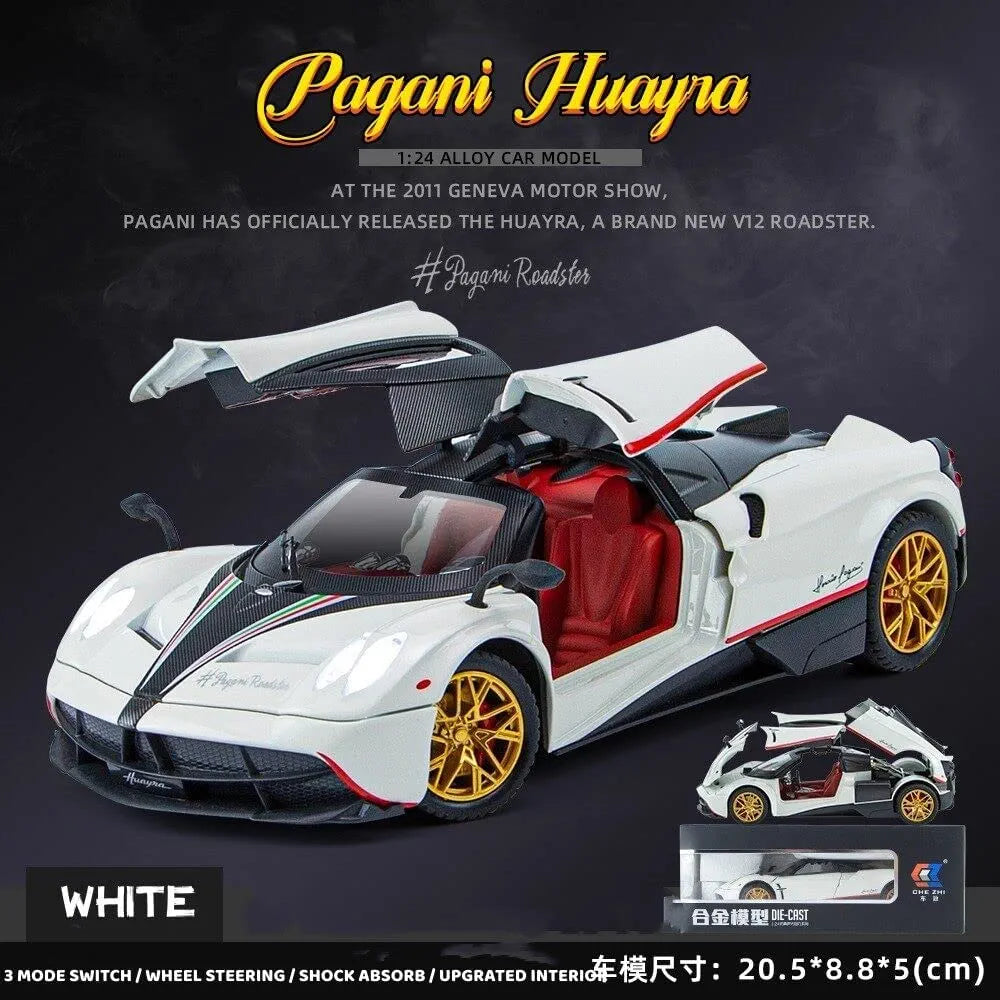 1/24 Pagani Diecast Metal Pullback Toy car