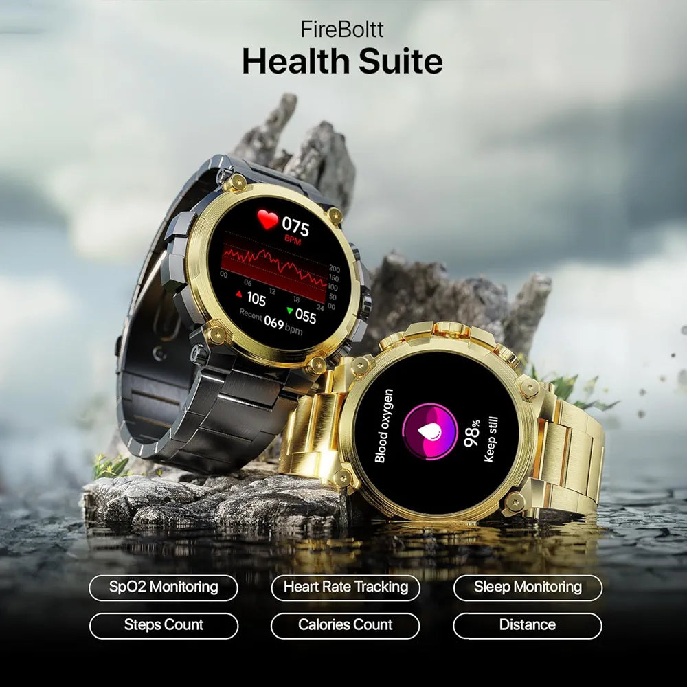 Fire-Boltt Dominian 36.3mm (1.43 inch) AMOLED Display, Stainless Steel Design