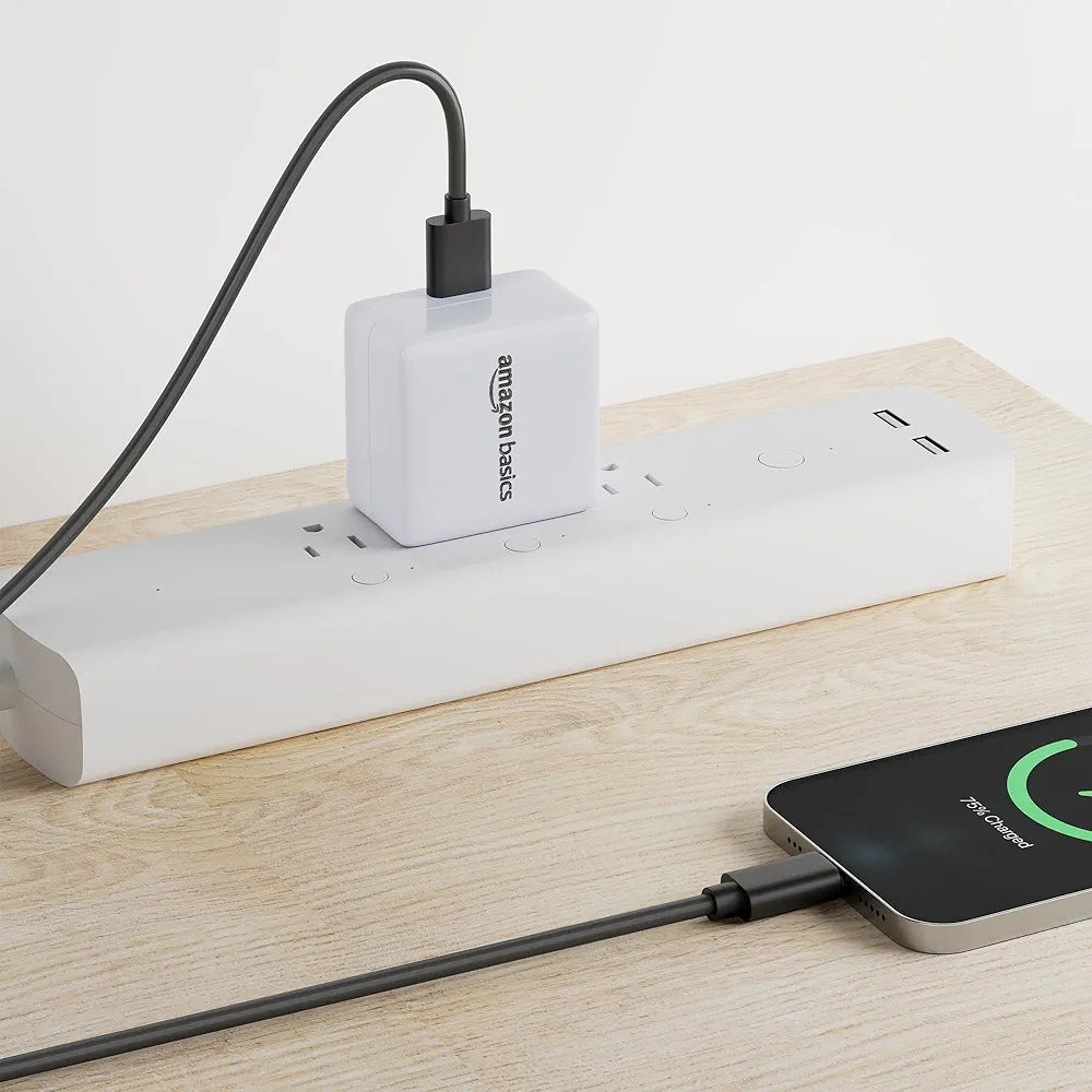 Amazon Basics 22.5W USB-A Charger + Type A to Type C PVC Cable