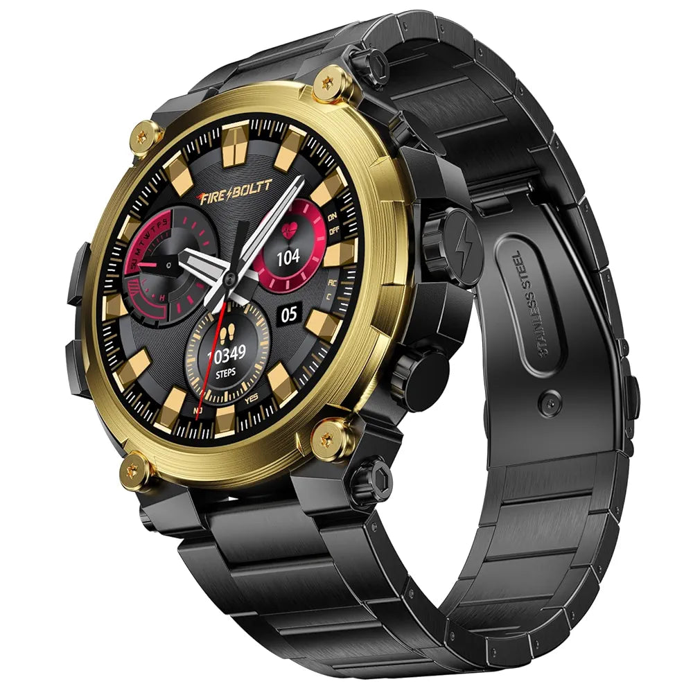 Fire-Boltt Dominian 36.3mm (1.43 inch) AMOLED Display, Stainless Steel Design