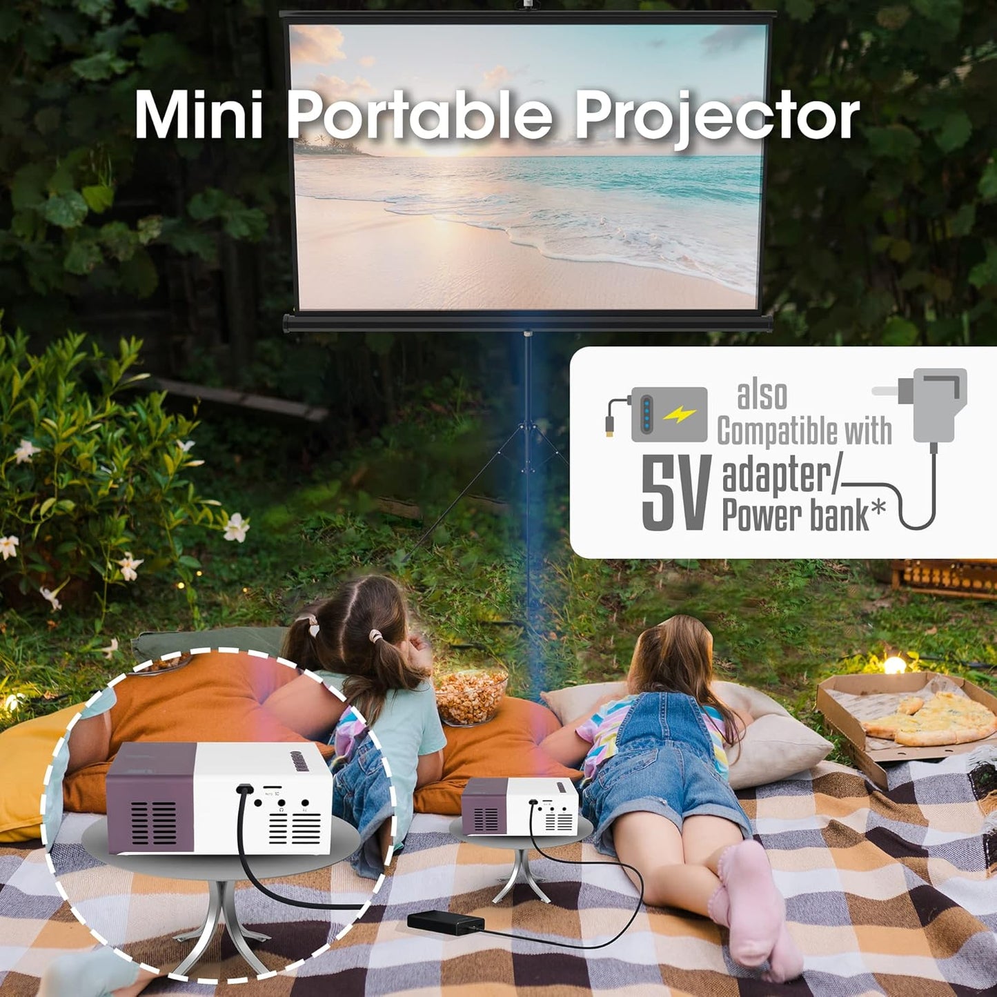 ZEBRONICS ZEB-PIXAPLAY 11 LED with FHD1080p support, built in speaker,Dual power input (1500 ln) Portable Projector