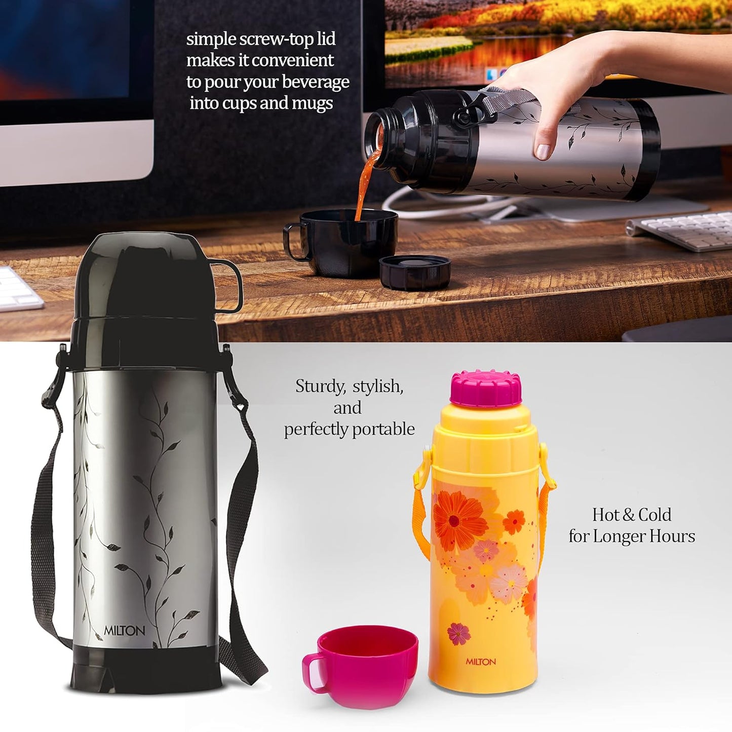 *MILTON Eiffel 1000 Insulated Hot or Cold Flask 910 ml Flask*