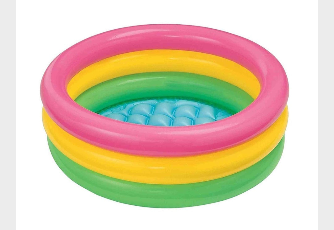 2 ft Summer Special Swimming Pool For Kids Inflatable Baby Bath Tub, 1-3 Years Inflatable Baby Water Pool Bath Tub, Multi Color