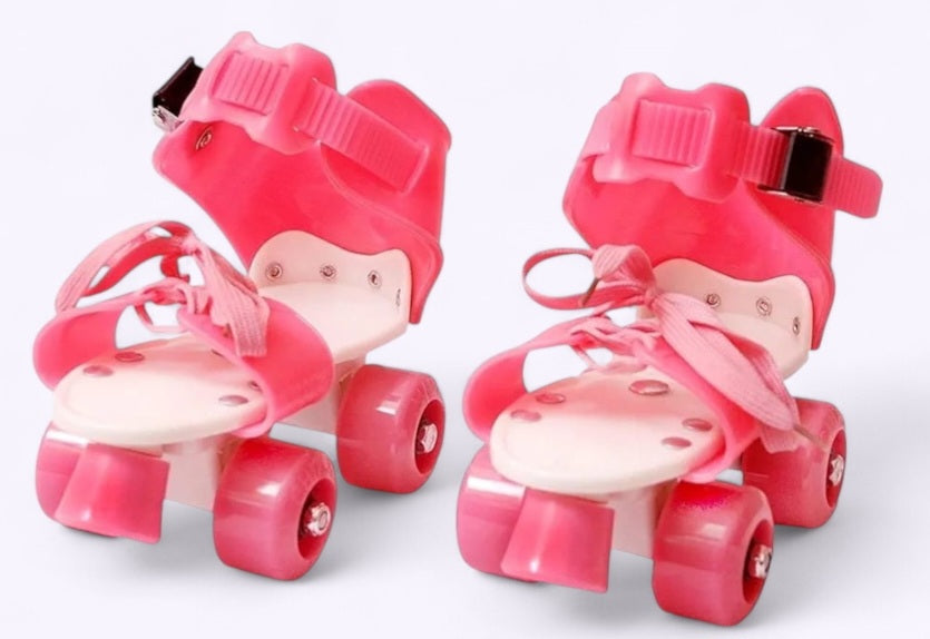 Adjustable Roller Skates with Straps and Laces