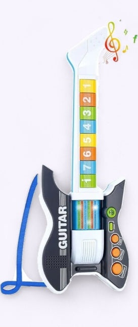 Colorful Musical Toy Guitar for Kids – Light & Sound with Number Keys