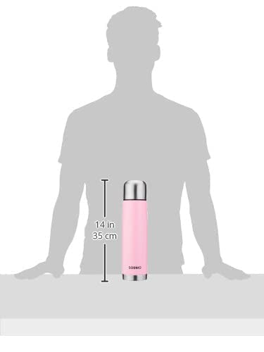 Amazon Brand - Solimo Stainless Steel Insulated 24 Hours Hot or Cold Bottle Thermos Flask, 1000 ml, Pink