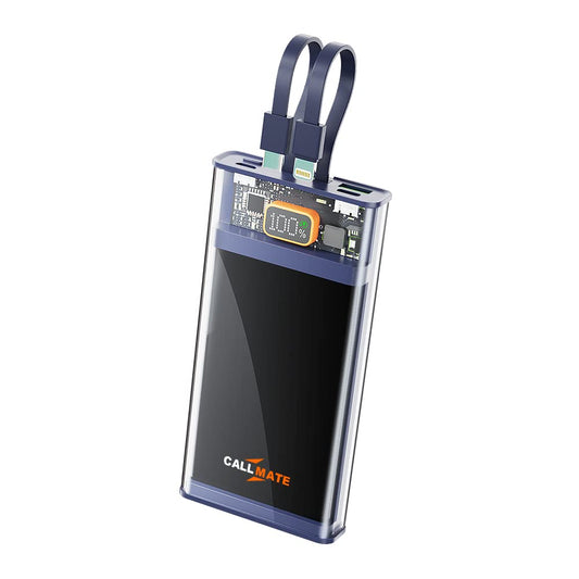 CALLMATE C-Thru 10000Mah Transparent Power Bank,23W Fast Charging with Type C
