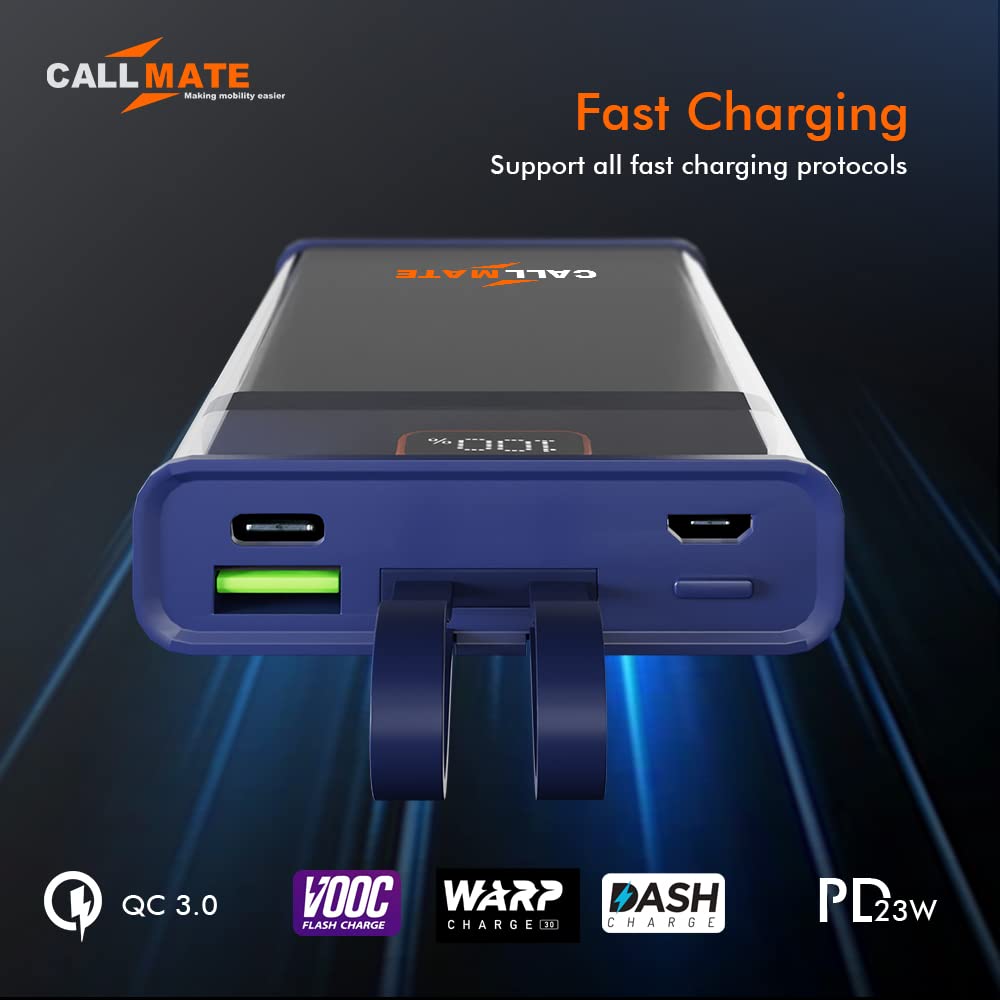 CALLMATE C-Thru 10000Mah Transparent Power Bank,23W Fast Charging with Type C