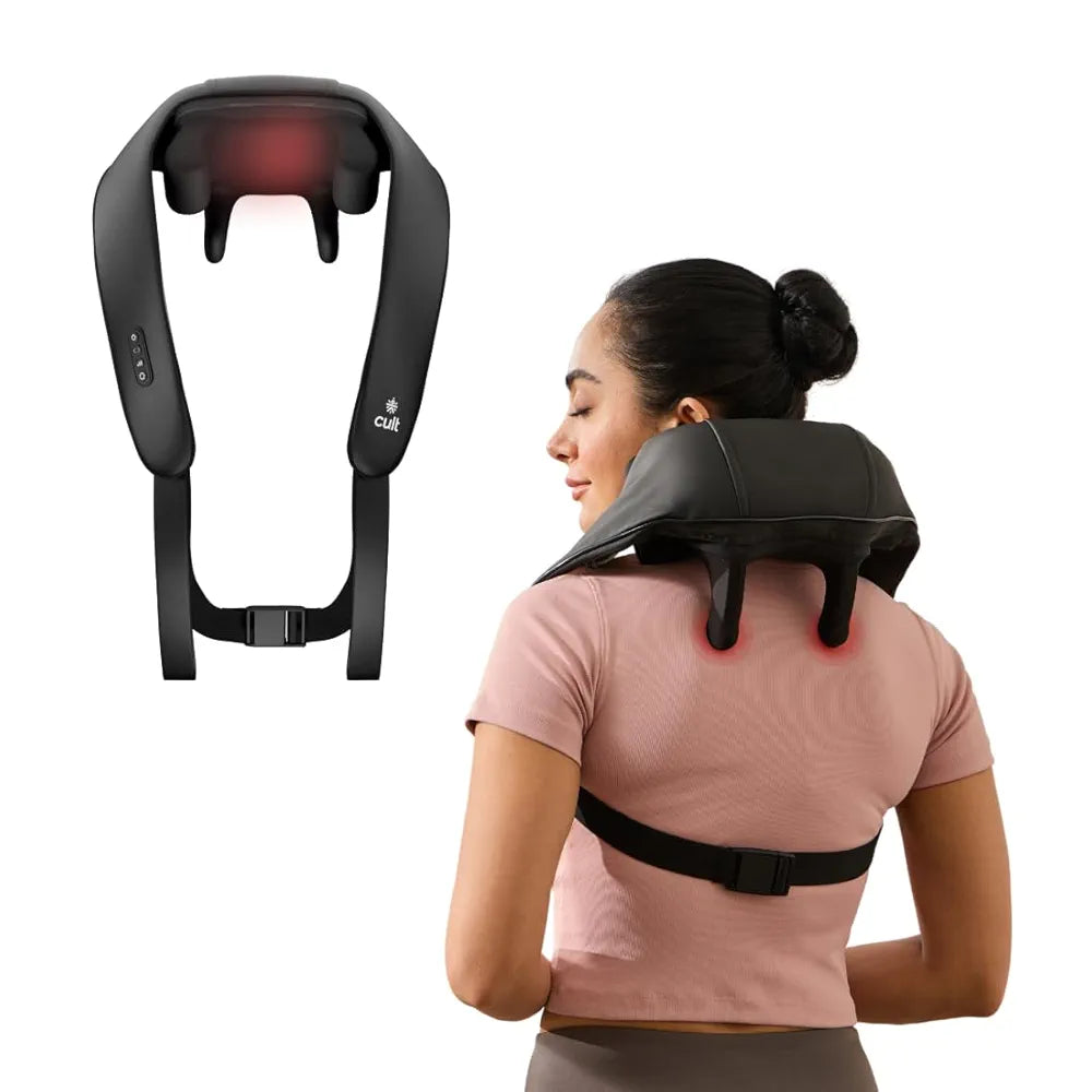 Cult Manual Deep Relax Shoulder Massager, Deep Tissue Kneading Shiatsu Rollers For Pain Relief, Cordless Massager