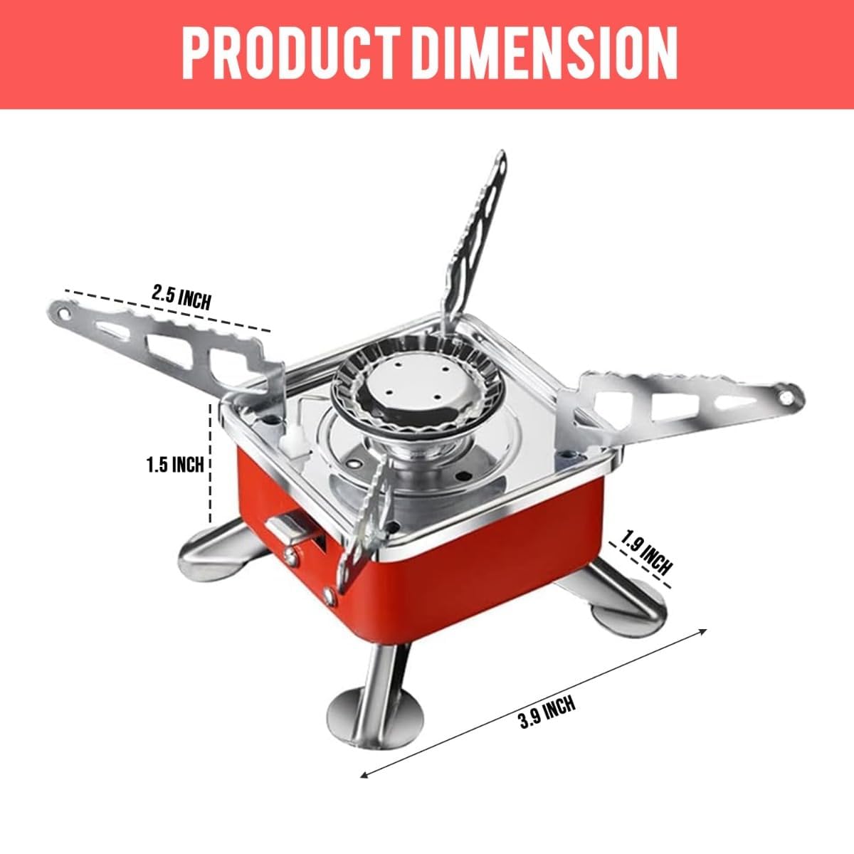 camping stove with cylinder