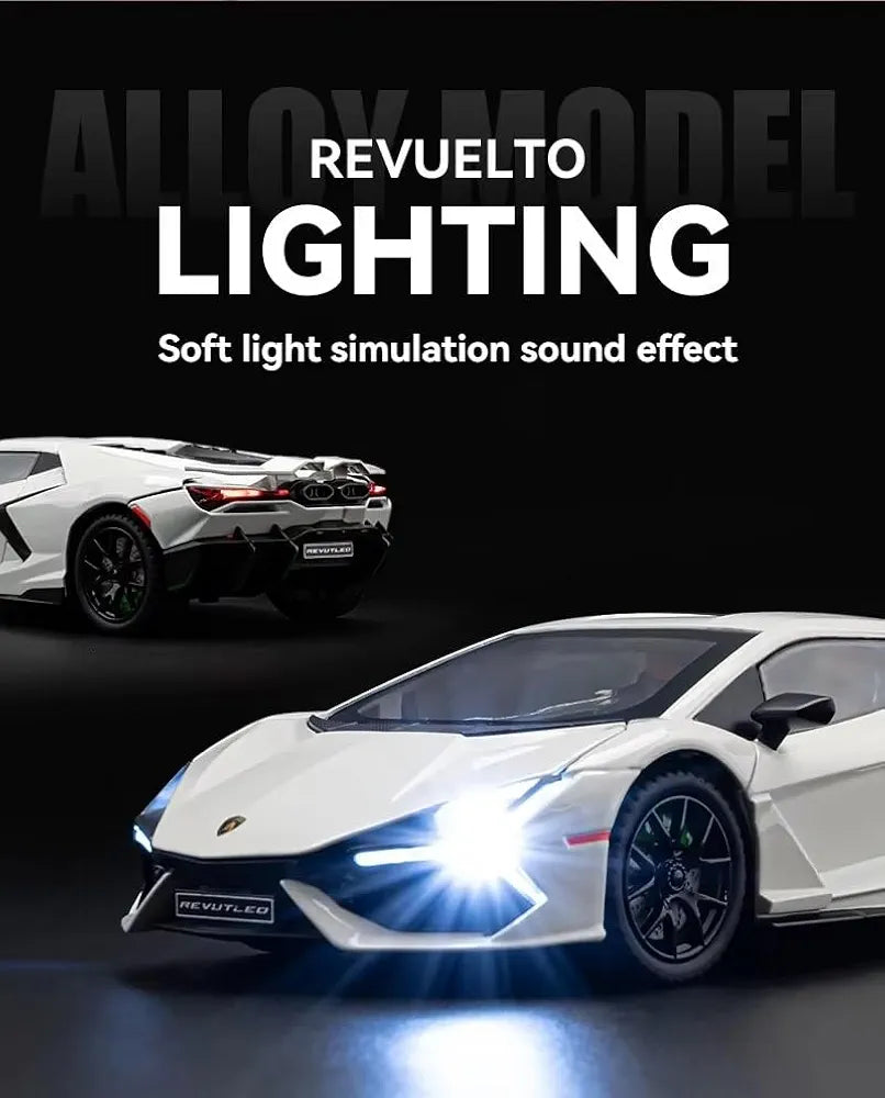 1:24 Lamborghini Revuelto Diecast Metal Pull Back Car