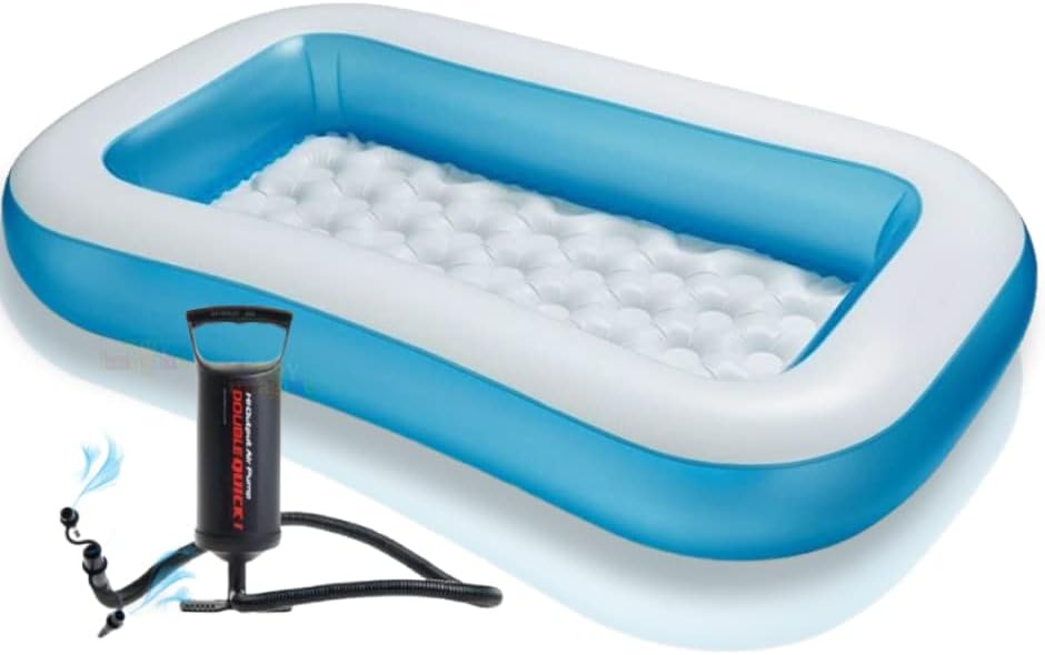 5.5ft Portable,Inflatable & Foldable Swimming Pool with Air Pump