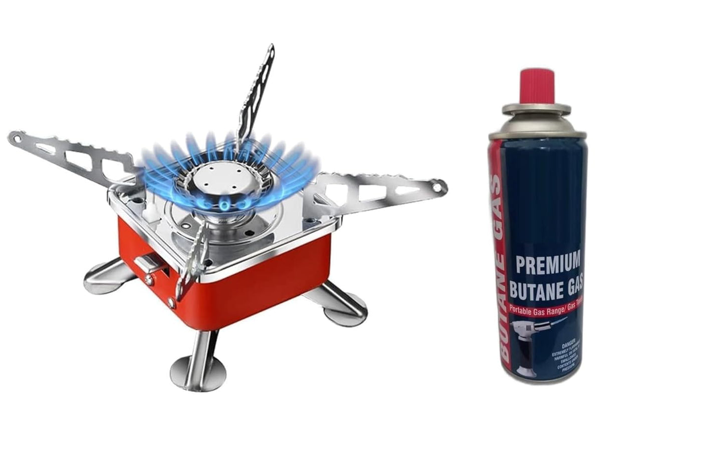 camping stove with cylinder