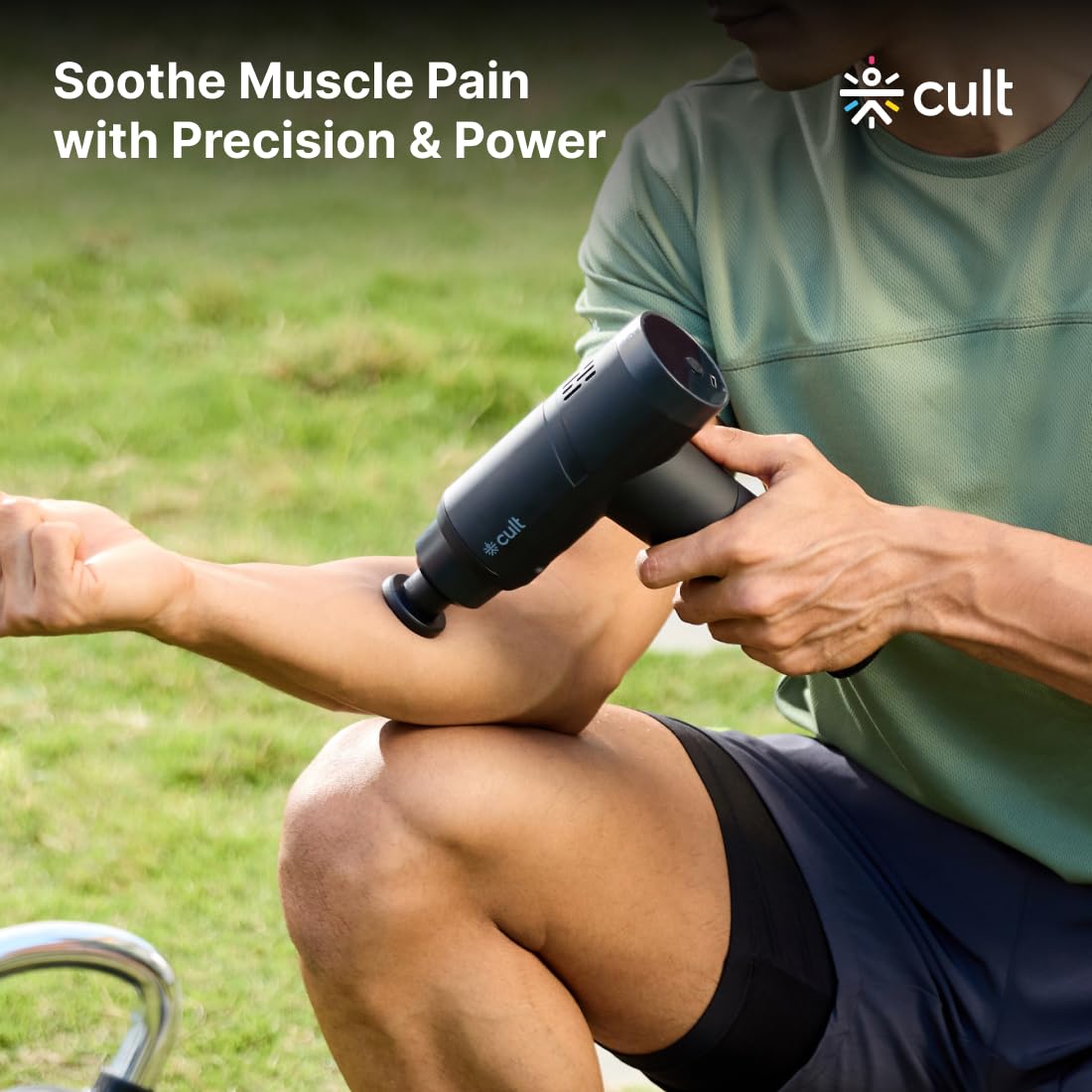 CULT Volt Pro, Full Body Professional Gun Massager, 4500 mAh battery, QuietMotion Tech, Deep Tissue Percussions, 4 Interchangeable heads, 6 Speed leve