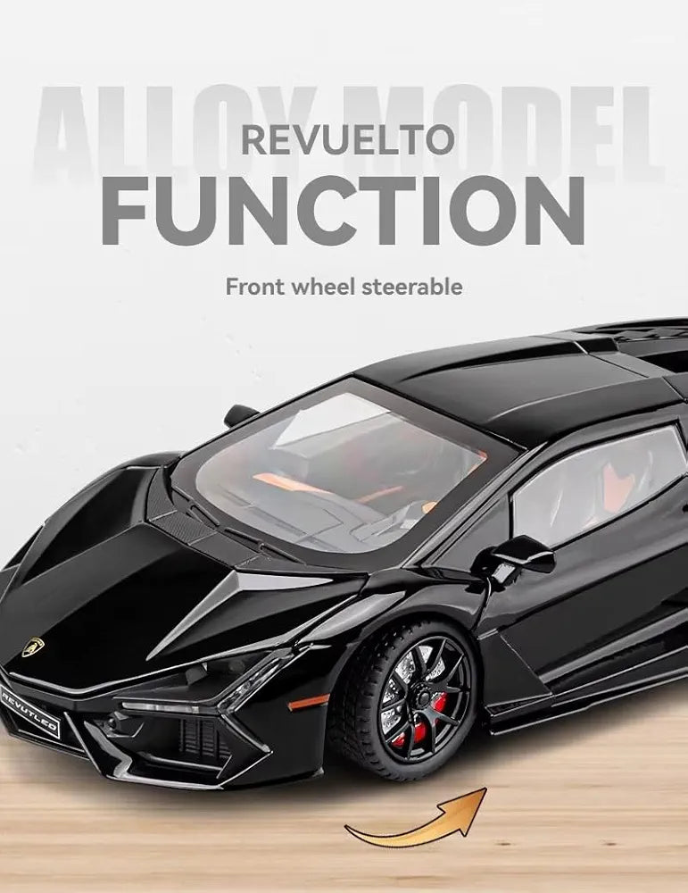 1:24 Lamborghini Revuelto Diecast Metal Pull Back Car