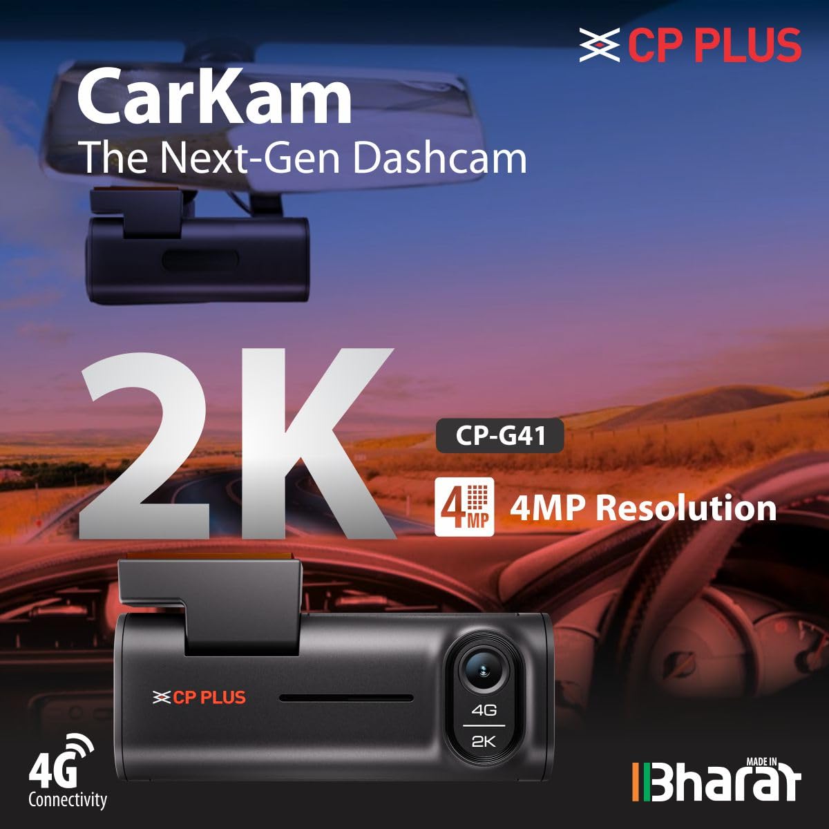 CP PLUS 2K 4G Dashcam | 4MP Resolution