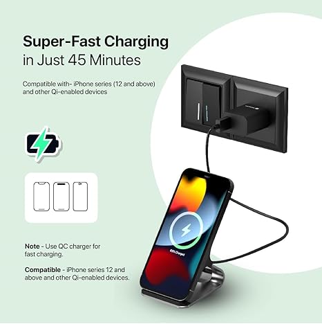 Portronics Freedom 15 Plus 15W Desktop Wireless Charger +