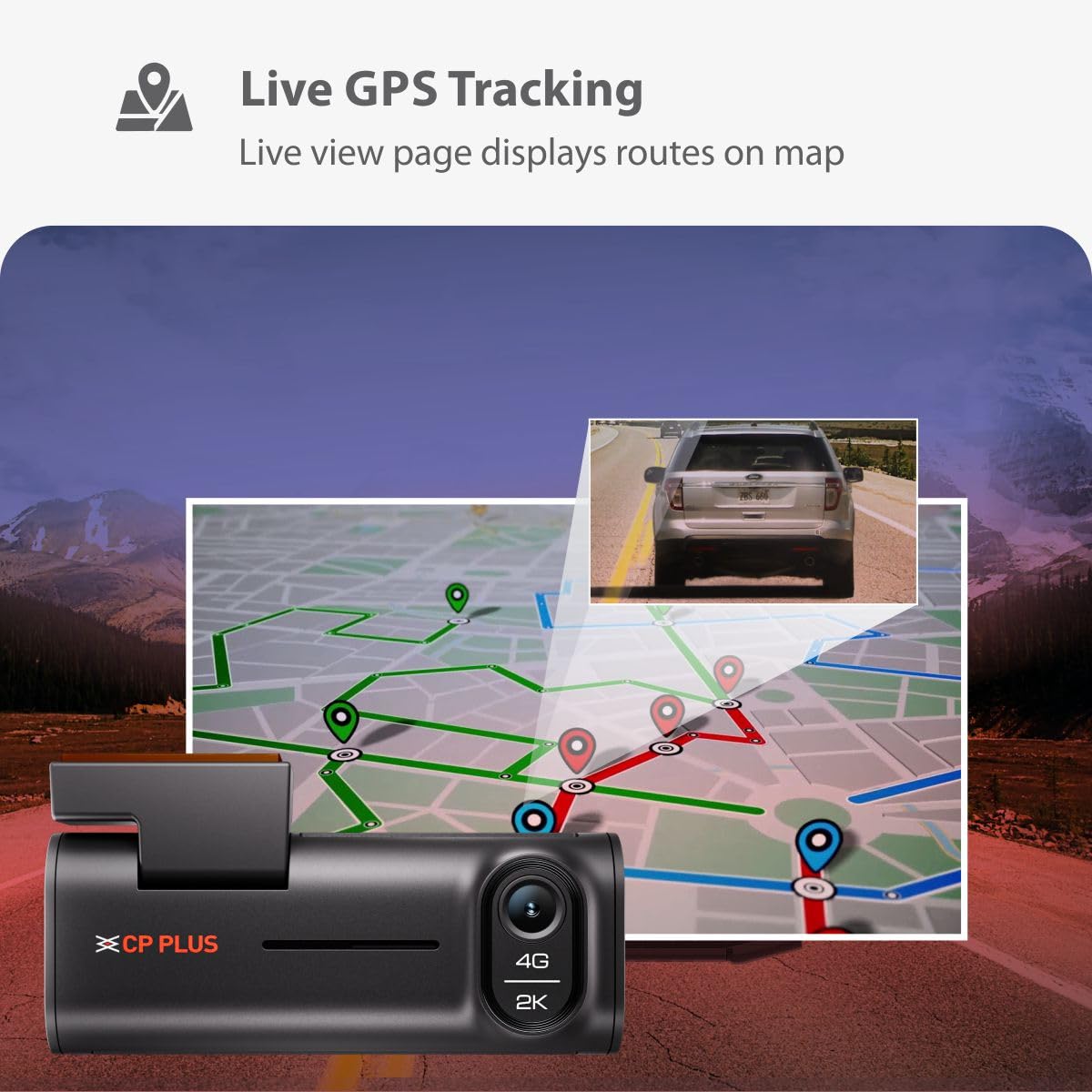 CP PLUS 2K 4G Dashcam | 4MP Resolution