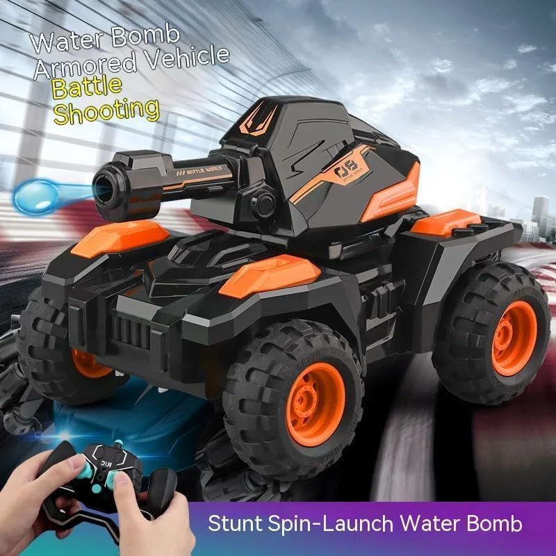 RC Tank Shooting Water Bullets Monster Truck with LED Light Remote Control Car