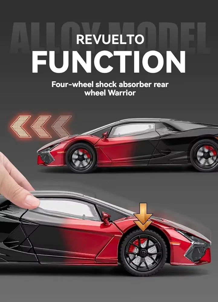 1:24 Lamborghini Revuelto Diecast Metal Pull Back Car