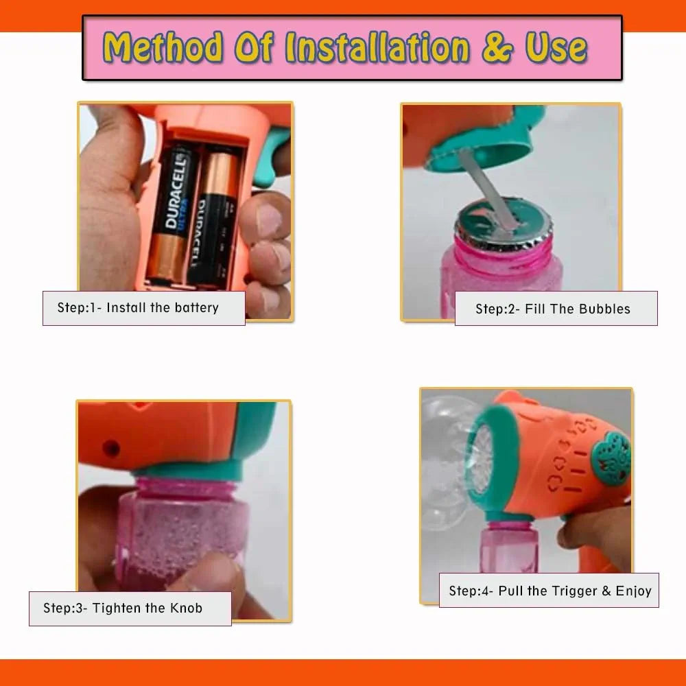 Bubble Machine for Kids Automatic Bubble Gun
