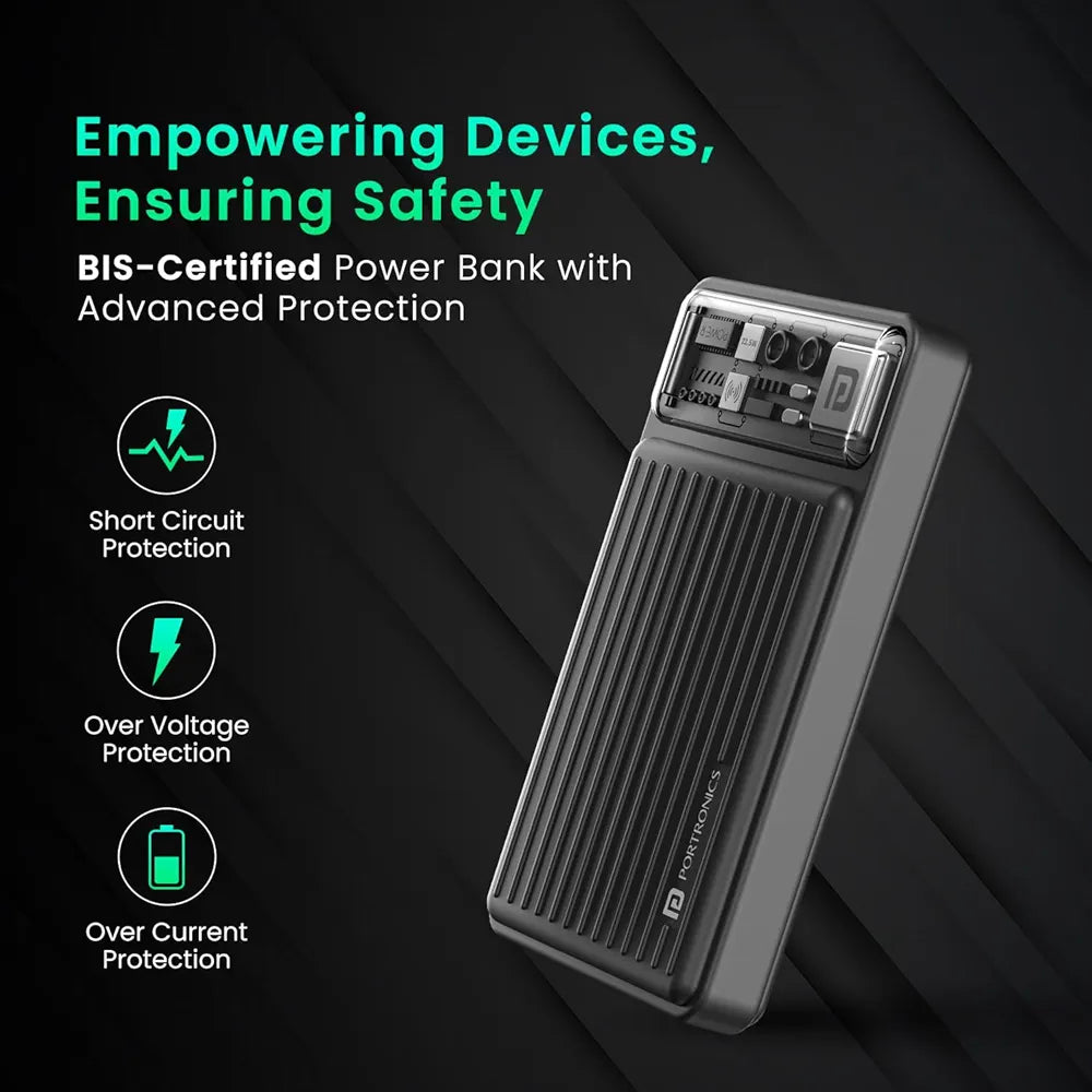 *Portronics Luxcell Wireless Mini 10k 10000mAh 15W