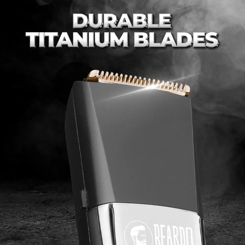 Beardo Chrome Beast Multipurpose Full Body Groomer Trimmer Set For Men | 40 Length Settings | 8 attachments | Beard/Hair/Body/Precision/Ear/Nose Trimmer|With Dock|90 min. run time | All-in-1 trimmer | Gift For Brother | Gift For Friends