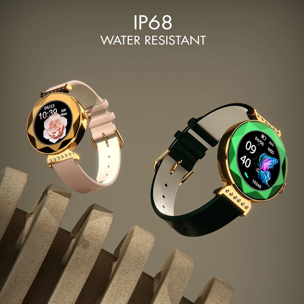 Fire-Boltt Emerald Gemstone-Studded Diamond Cut Smart *Watch 27.68mm (1.09 inch) HD Display