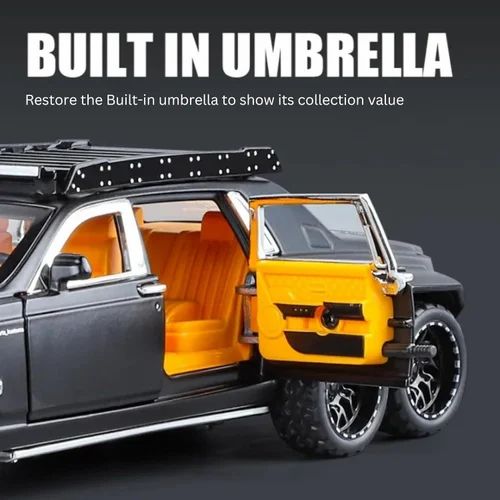1:32 roll royce 6x6 wheel metal toy car with sound & light for kids ( multicolour)