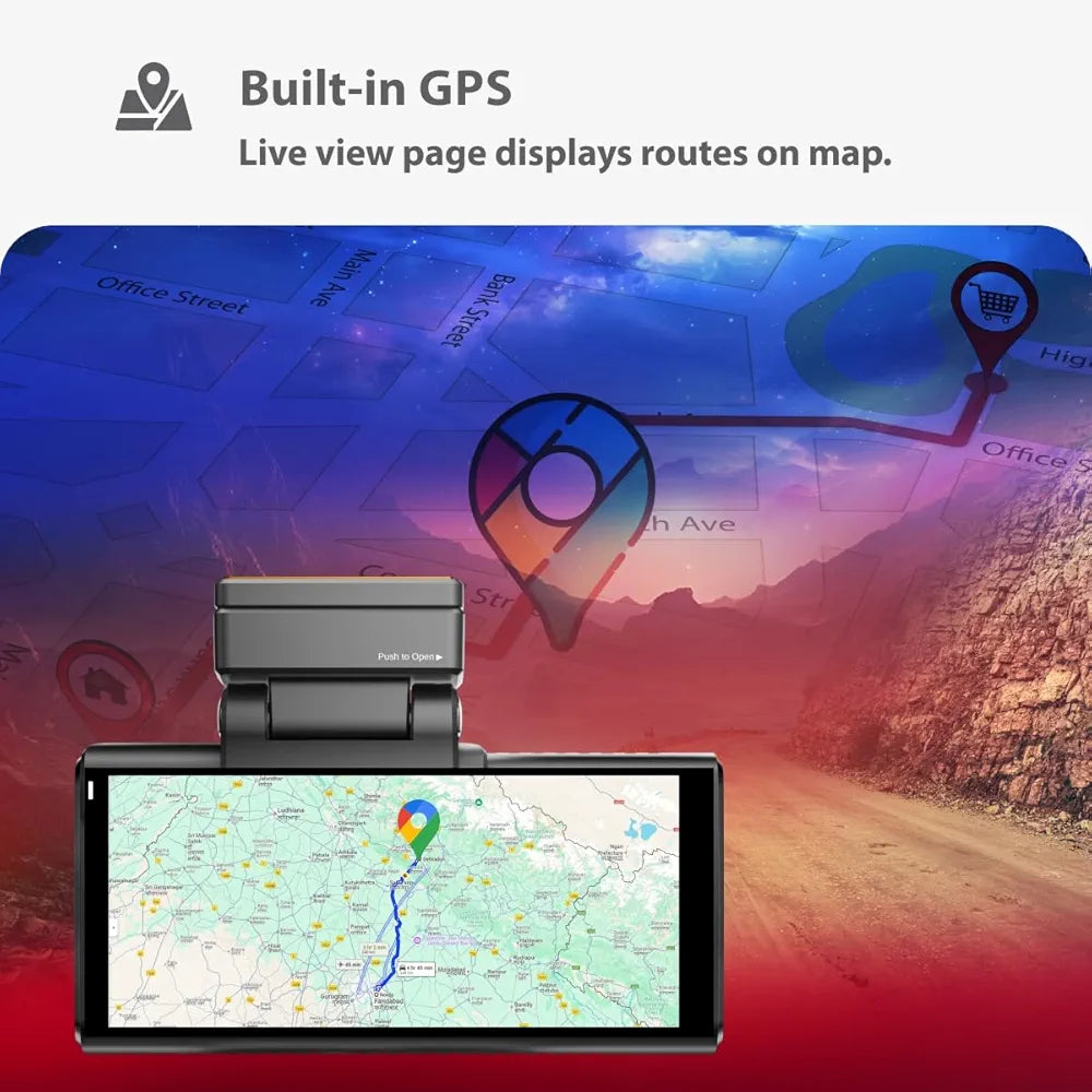 CP PLUS CP-F83C 4K Front, Rear & Cabin Dashcam with GPS