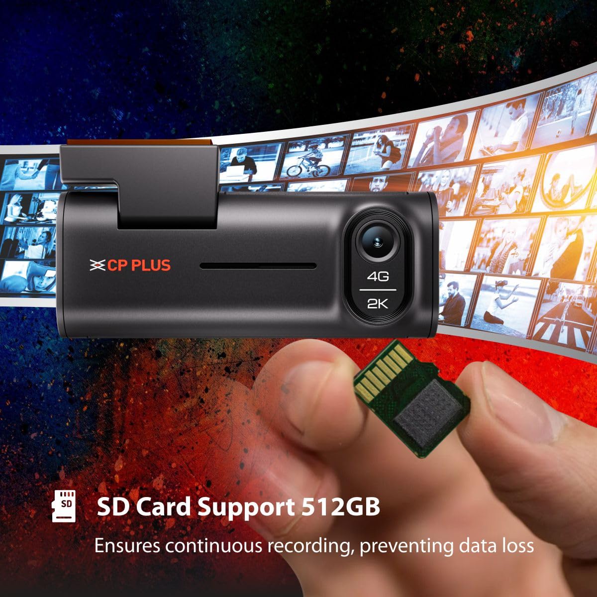 CP PLUS 2K 4G Dashcam | 4MP Resolution