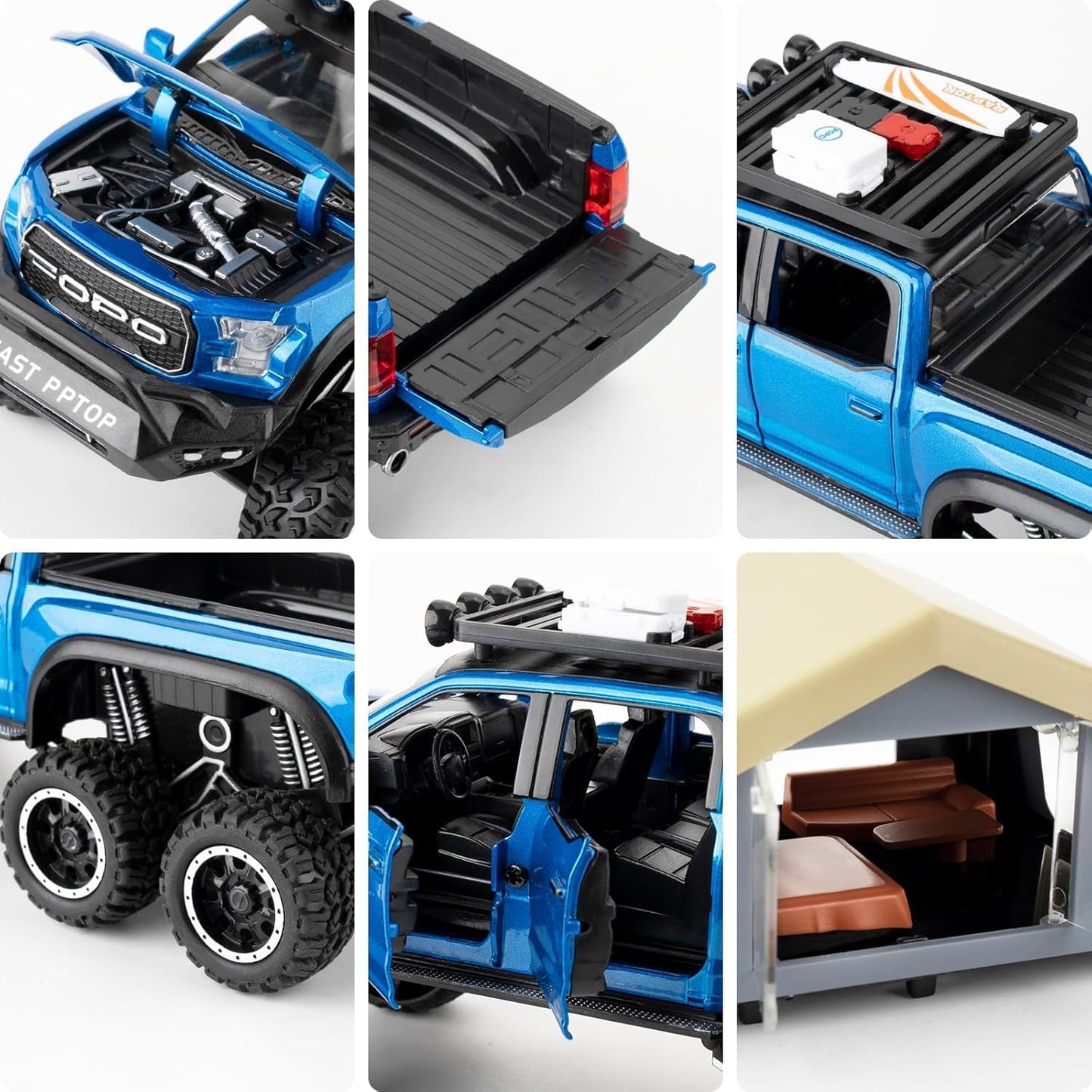 1/24 Ford Raptor F150 Pickup Truck Model Car