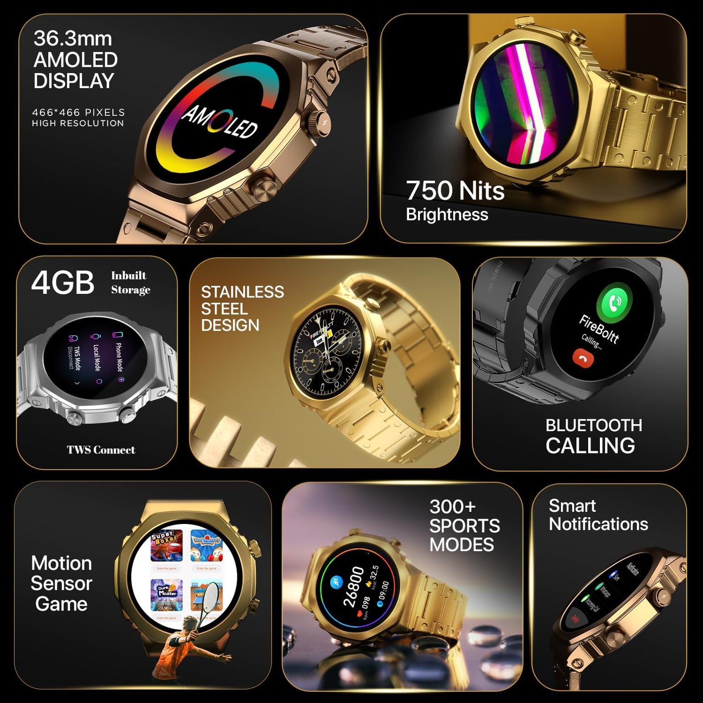 Fire-Boltt Onyx- 36.3mm AMOLED