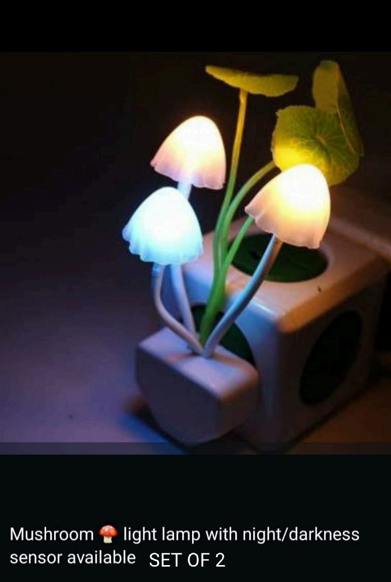 NIGHT LIGHT MUSHROOM LAMP SET OF 2 PICS