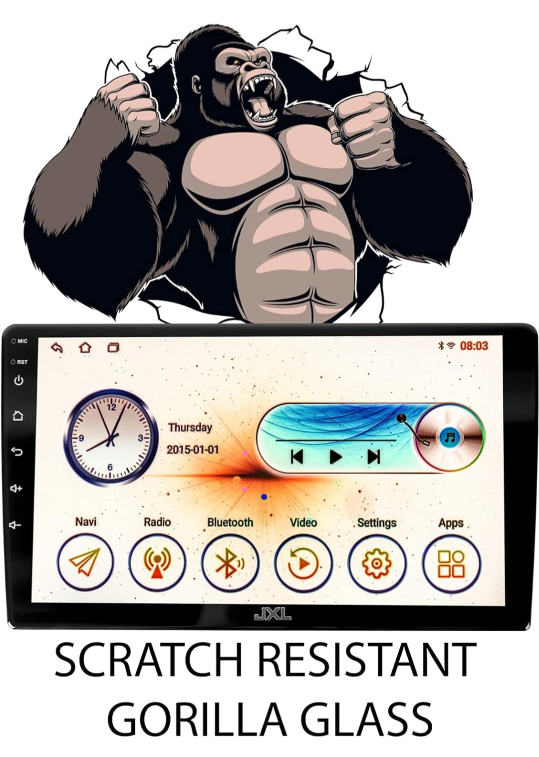 JXL 10 Inch Car Android Double Din Player 2GB/32GB