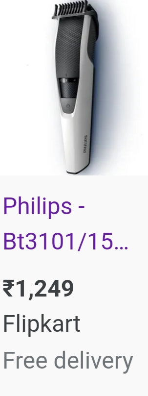 Philips BeardTrimmer Series 3000 BT3101/15 Beard Trimmer White