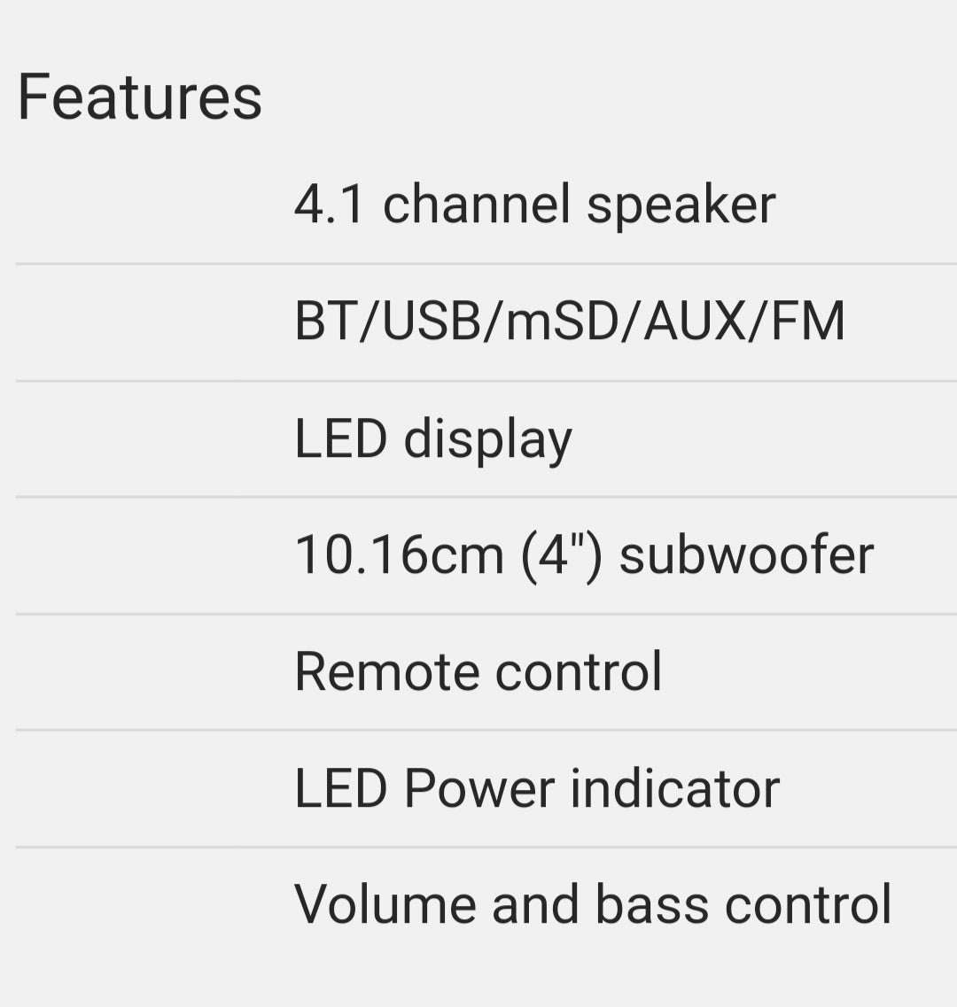 ZEBRONICS 4.1 SPEAKER