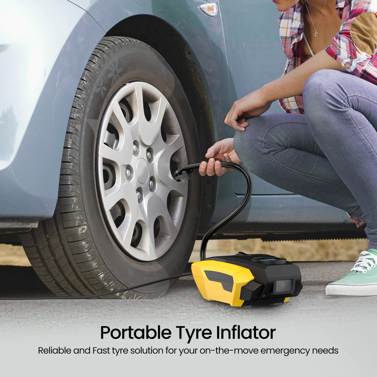 Portronics Vayu Lite Portable Tyre Inflator