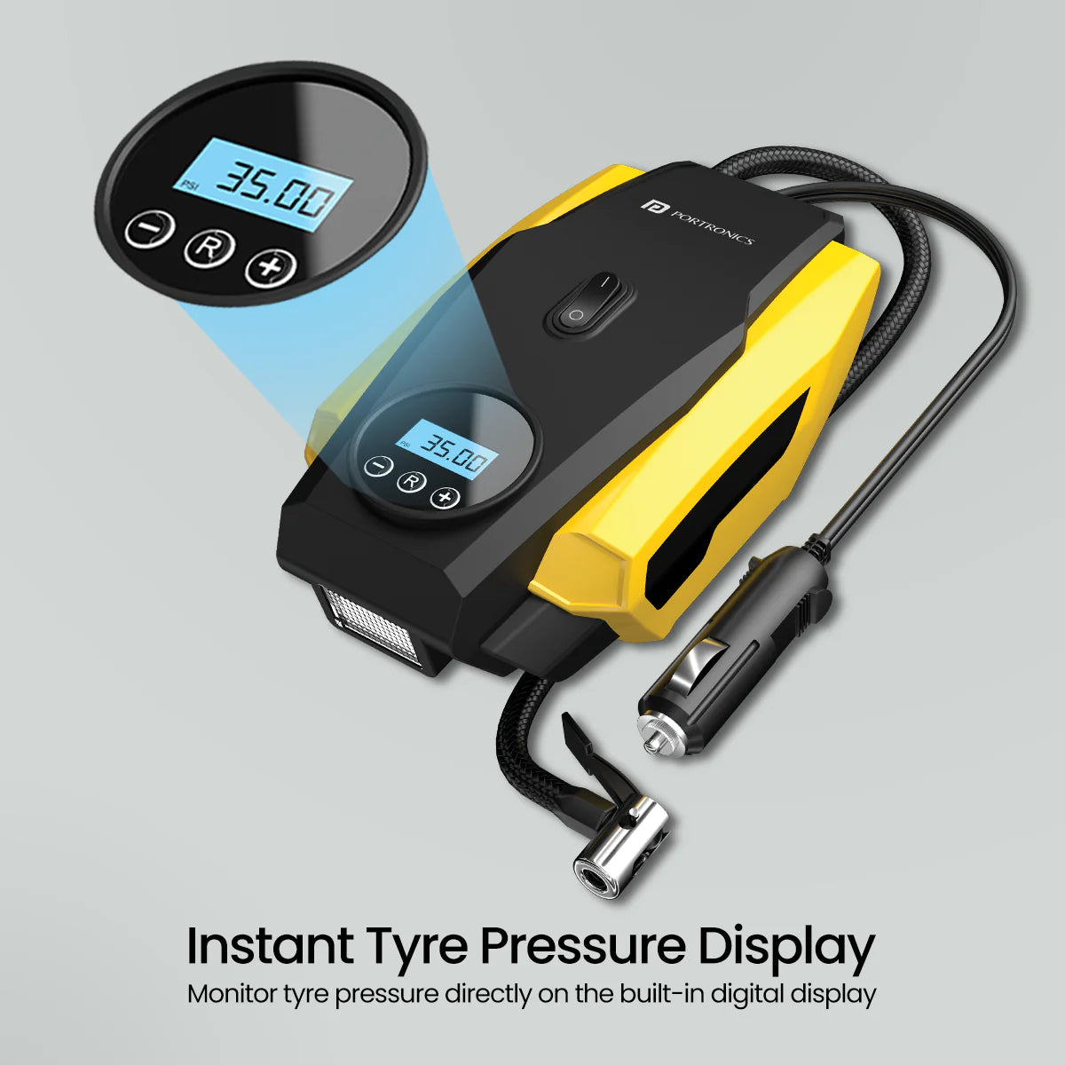 Portronics Vayu Lite Portable Tyre Inflator