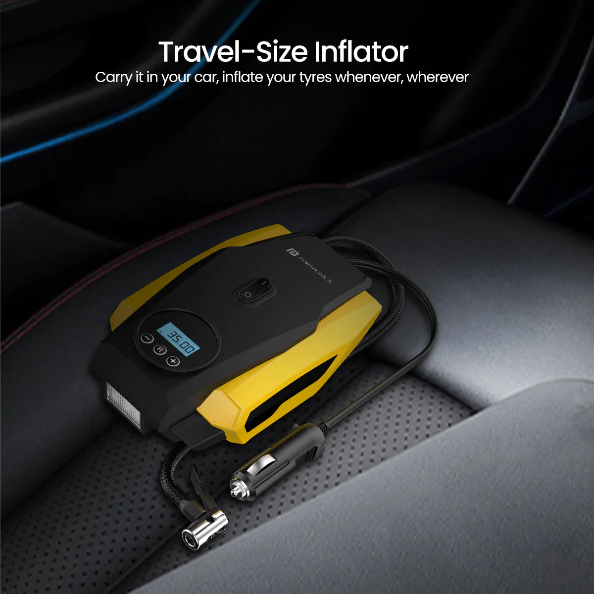 Portronics Vayu Lite Portable Tyre Inflator