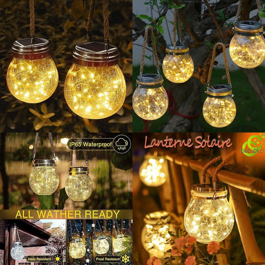 Solar Rechargable Hanging LED Jar