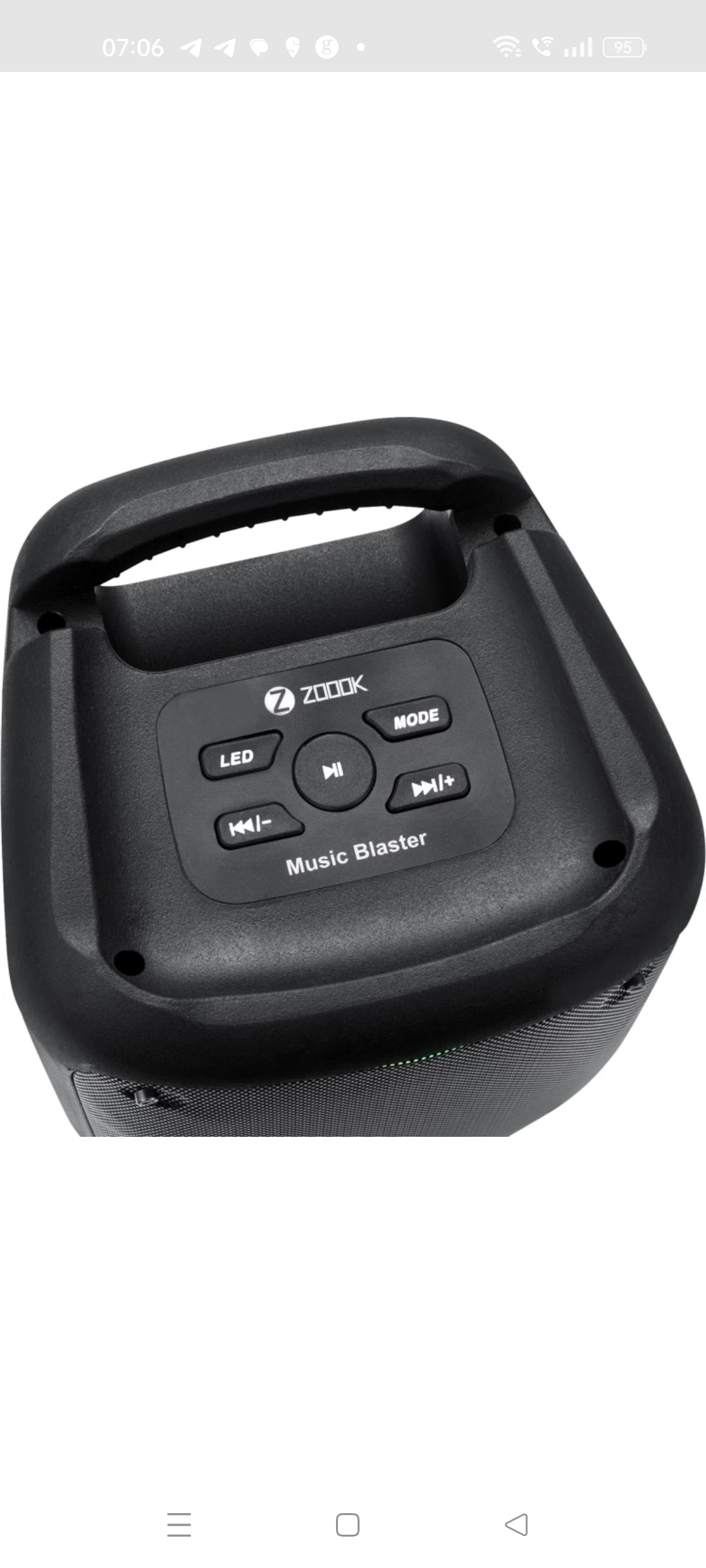 Zoook Music Blaster Bluetooth Party Speaker 14 watts