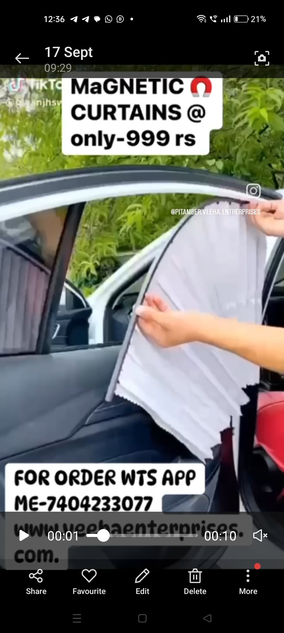 Magnet car curtain