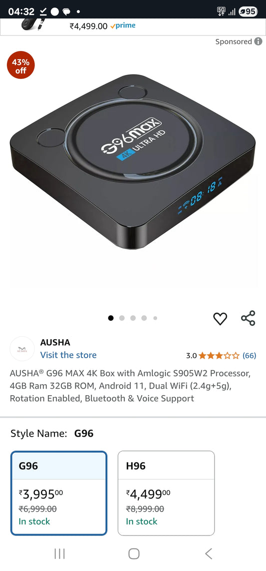 G96 android tv box