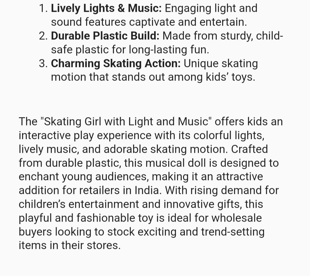 Chatting girl with light and music