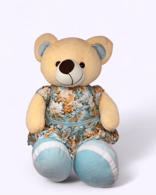 DRESS TEDDY SOFT PLUS TOYS IN PRIMIUM FABRIC IN 22 INCH
