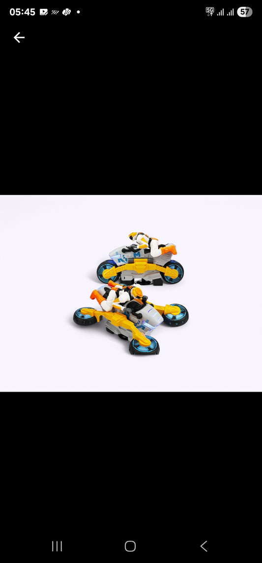 360 Degree Rotating Futuristic Stunt Bike Toy For Kids - Light & Sound