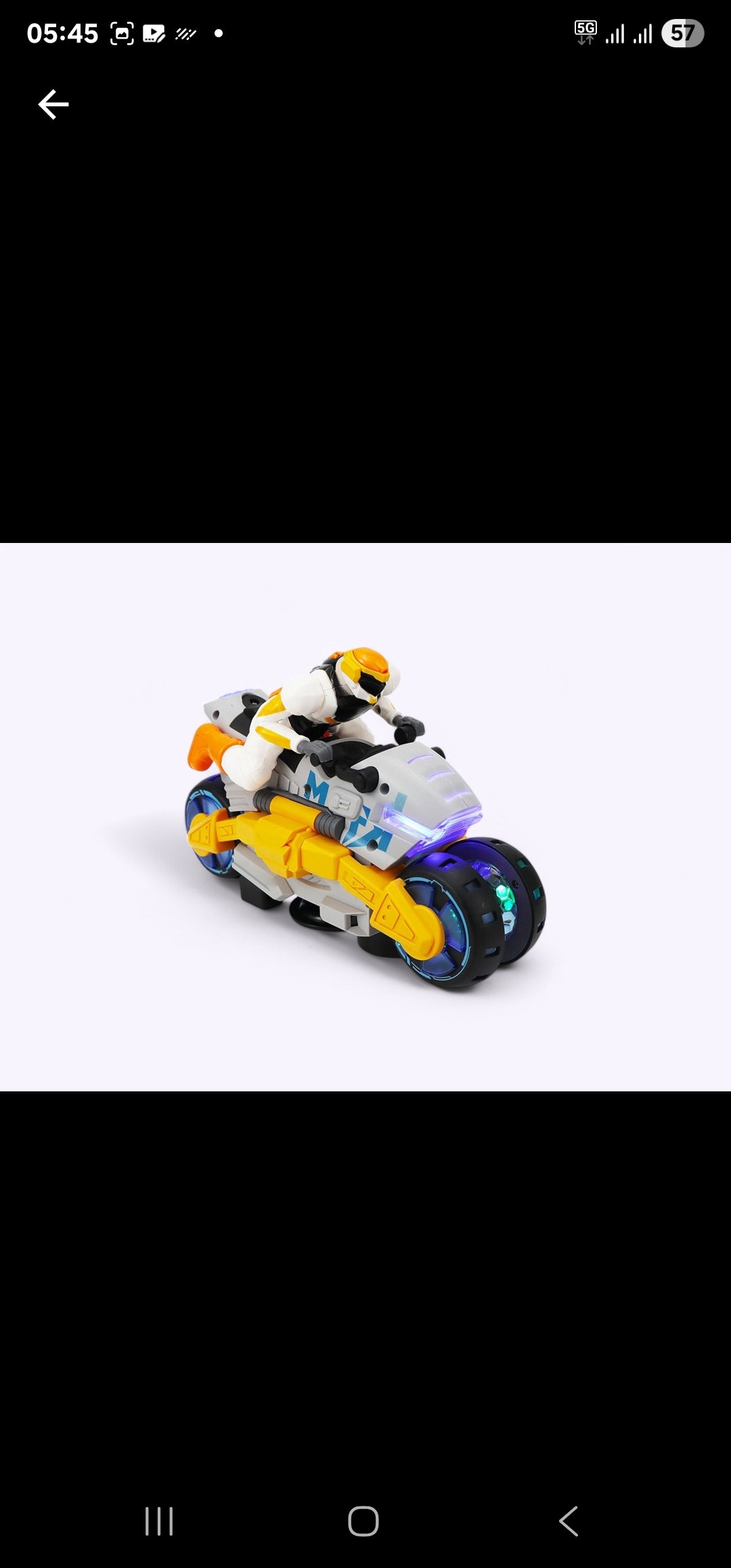 360 Degree Rotating Futuristic Stunt Bike Toy For Kids - Light & Sound